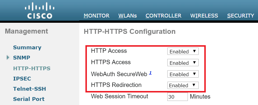 Cisco WLC Interface - Enable WebAuth SecureWeb for SSL certificate