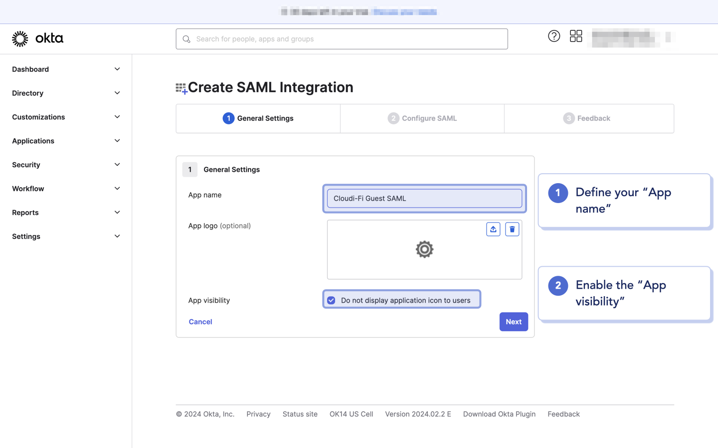 cloudi-fi_okta_saml_create a new application_general settings.png