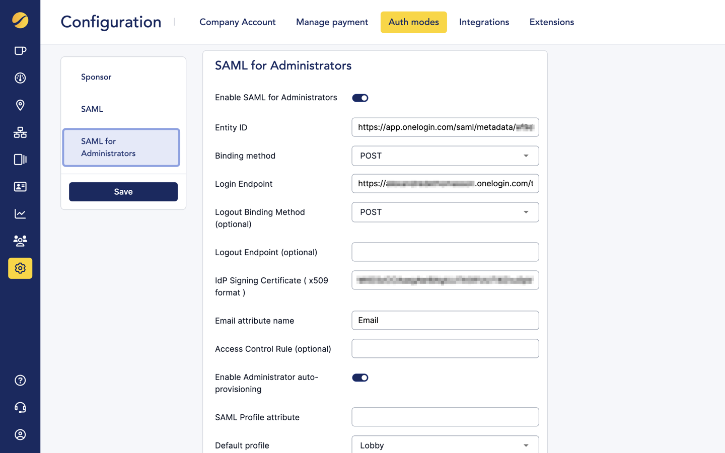 cloudi-fi_settings_auth mode_saml for admin_onelogin_1.png