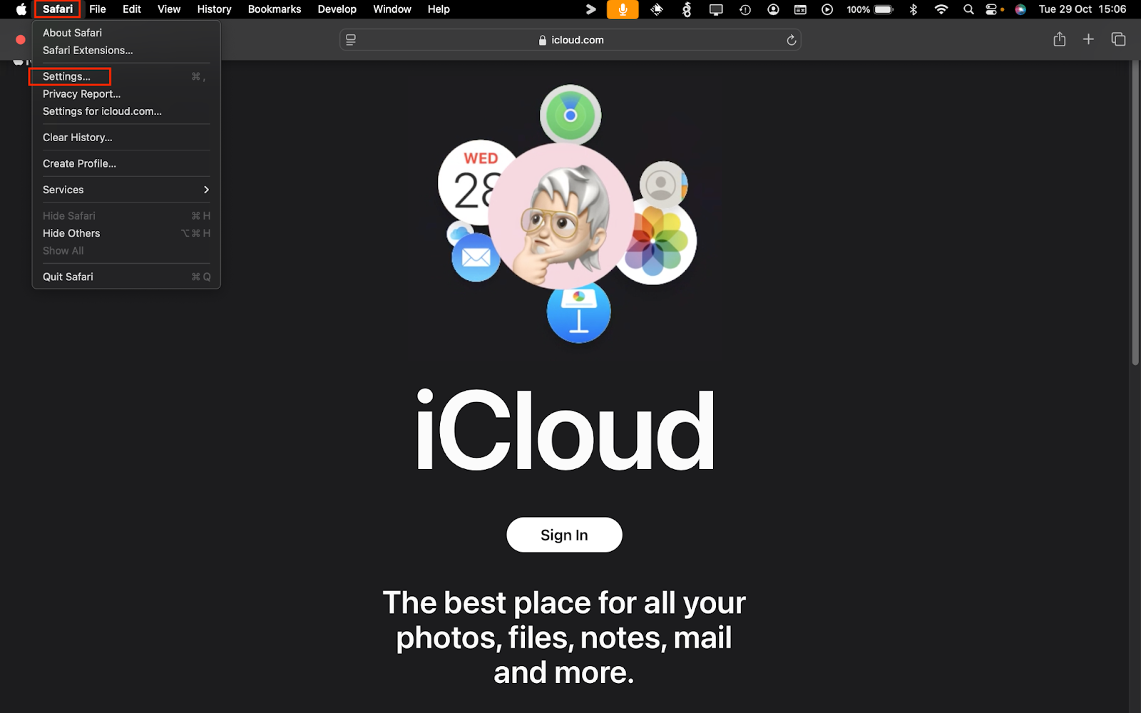 iOS Mac Book Safari settings