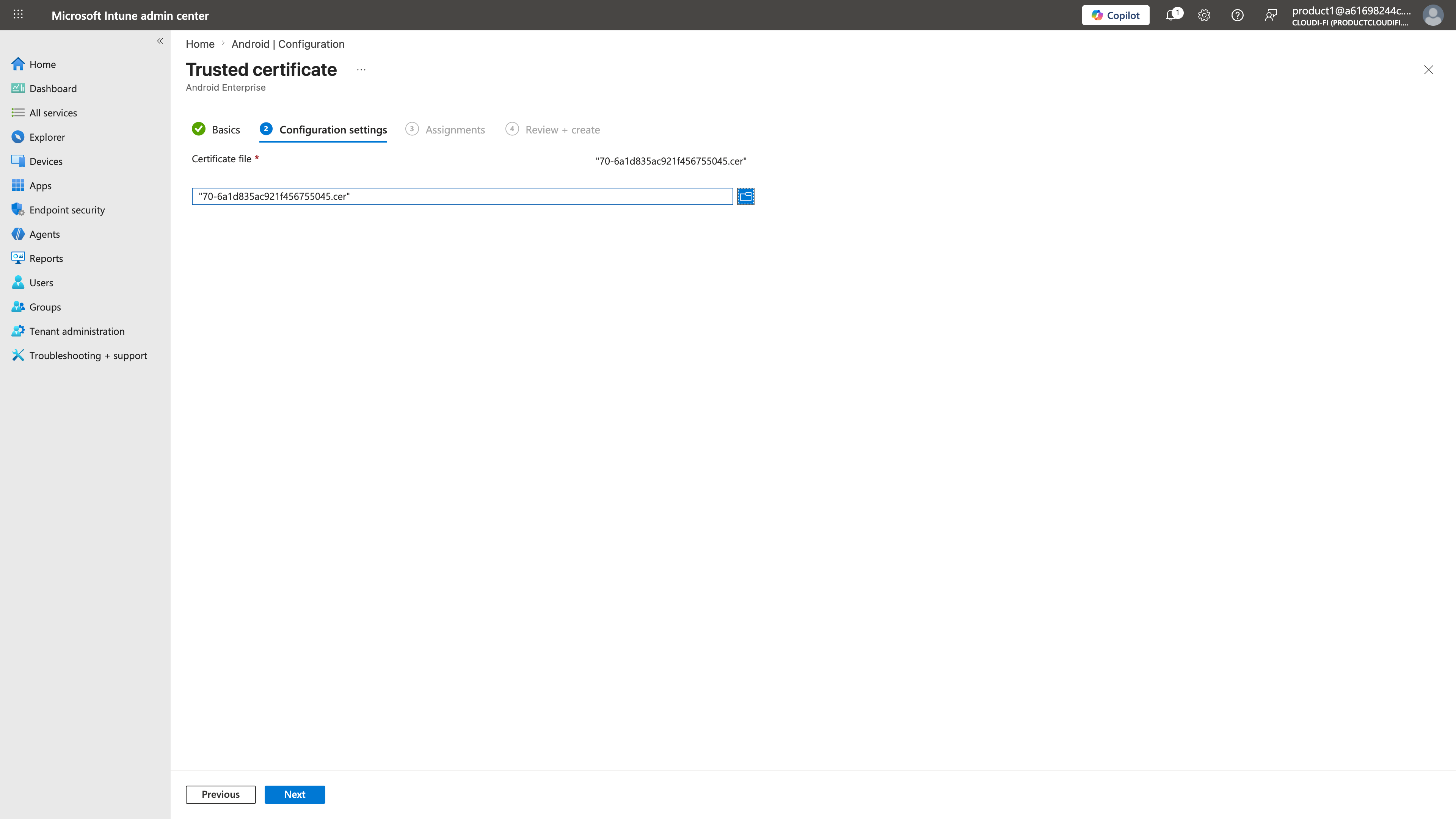 Intune - Upload Cloudi-Fi Private CA Trusted certificate.png