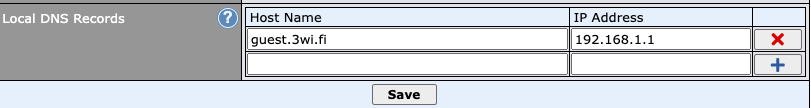 Peplink - Local DNS Record for captive portal