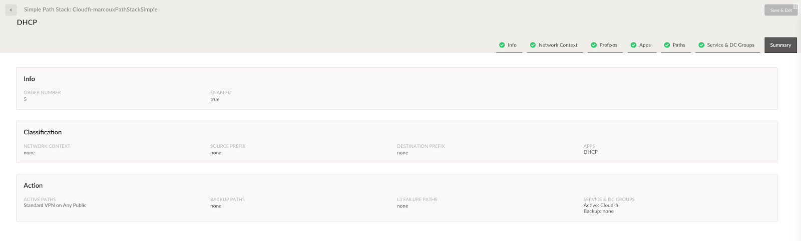 path policy for Cloud DHCP