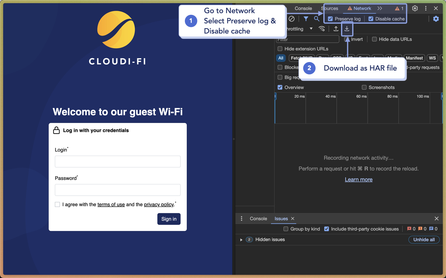 How to capture all the web requests in Chrome